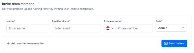User roles input field